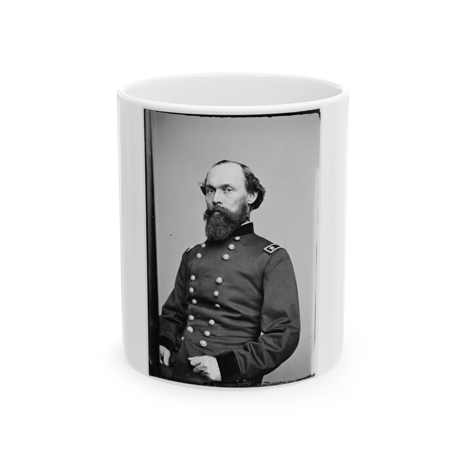 Portrait Of Maj. Gen. Gordon Granger, Officer Of The Federal Army (U.S. Civil War) White Coffee Mug-11oz-The Sticker Space