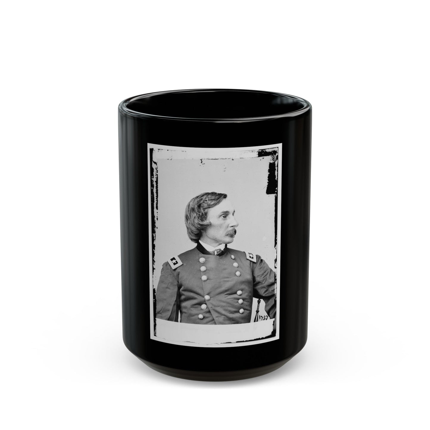 Portrait Of Maj. Gen. Gouverneur K. Warren, Officer Of The Federal Army (U.S. Civil War) Black Coffee Mug-15oz-The Sticker Space