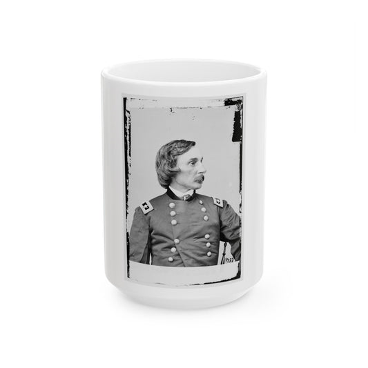 Portrait Of Maj. Gen. Gouverneur K. Warren, Officer Of The Federal Army (U.S. Civil War) White Coffee Mug-15oz-The Sticker Space