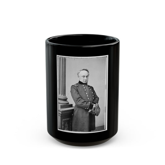 Portrait Of Maj. Gen. Henry W. Halleck, Officer Of The Federal Army (U.S. Civil War) Black Coffee Mug-15oz-The Sticker Space