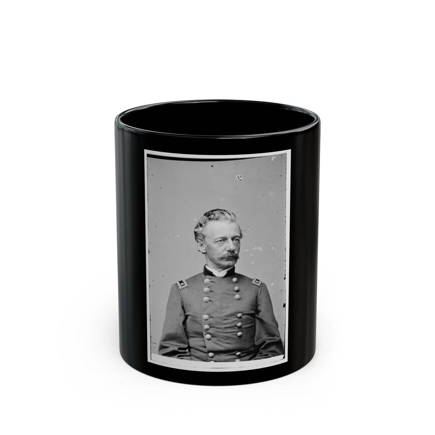 Portrait Of Maj. Gen. Henry W. Slocum, Officer Of The Federal Army (U.S. Civil War) Black Coffee Mug-11oz-The Sticker Space