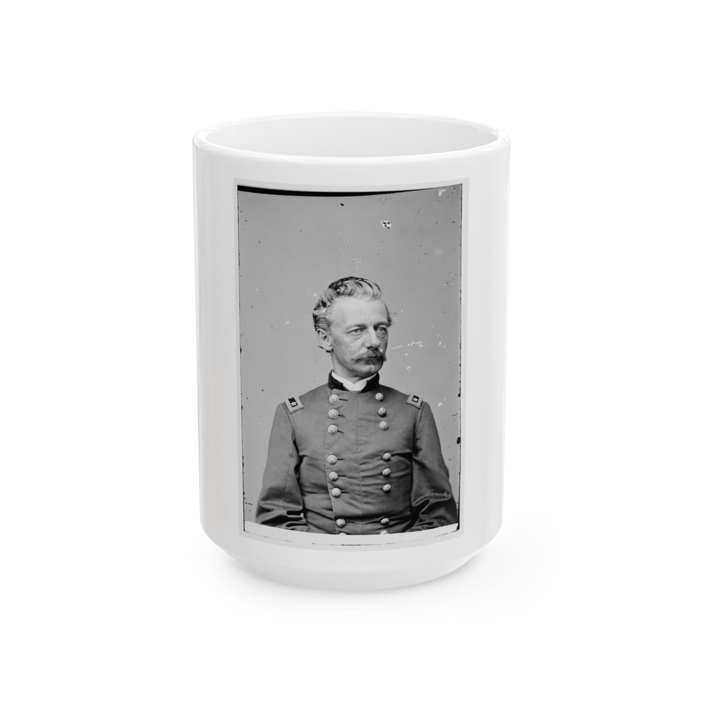 Portrait Of Maj. Gen. Henry W. Slocum, Officer Of The Federal Army (U.S. Civil War) White Coffee Mug-15oz-The Sticker Space