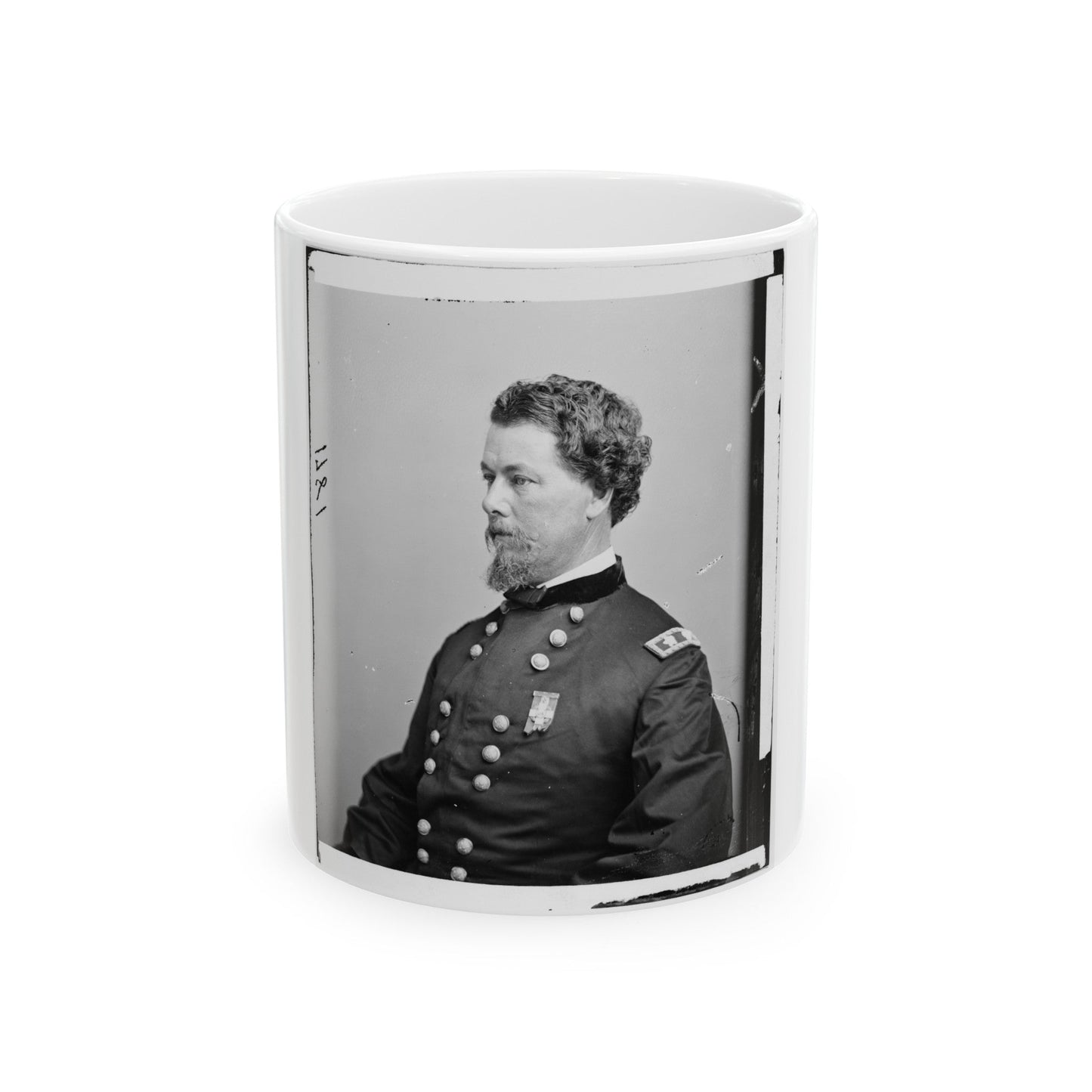 Portrait Of Maj. Gen. Horatio G. Wright, Officer Of The Federal Army (U.S. Civil War) White Coffee Mug-11oz-The Sticker Space