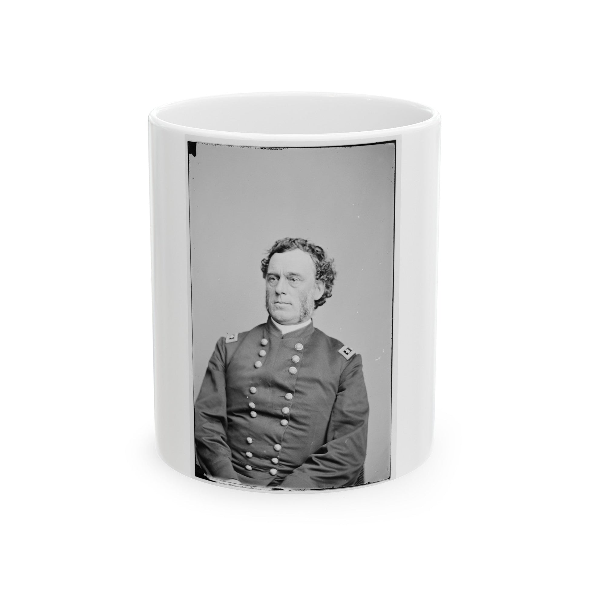 Portrait Of Maj. Gen. James B. Steedman, Officer Of The Federal Army (U.S. Civil War) White Coffee Mug-11oz-The Sticker Space