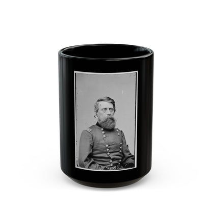 Portrait Of Maj. Gen. Jefferson Davis, Officer Of The Federal Army (U.S. Civil War) Black Coffee Mug-15oz-The Sticker Space