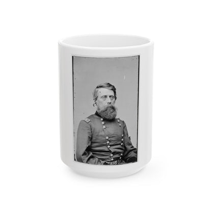 Portrait Of Maj. Gen. Jefferson Davis, Officer Of The Federal Army (U.S. Civil War) White Coffee Mug-15oz-The Sticker Space