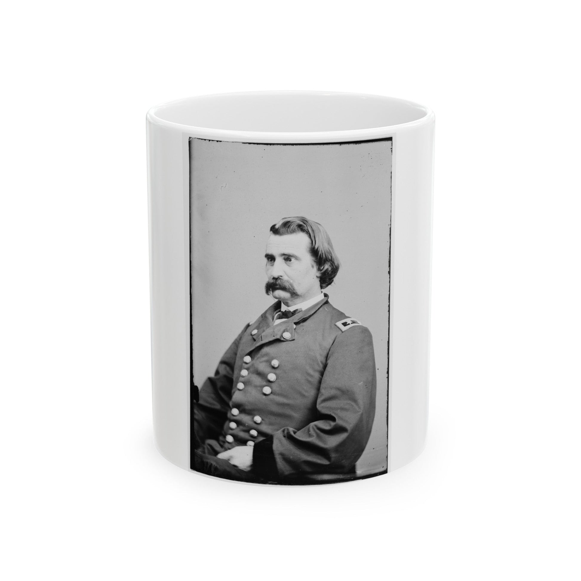 Portrait Of Maj. Gen. John A. Logan, Officer Of The Federal Army (U.S. Civil War) White Coffee Mug-11oz-The Sticker Space