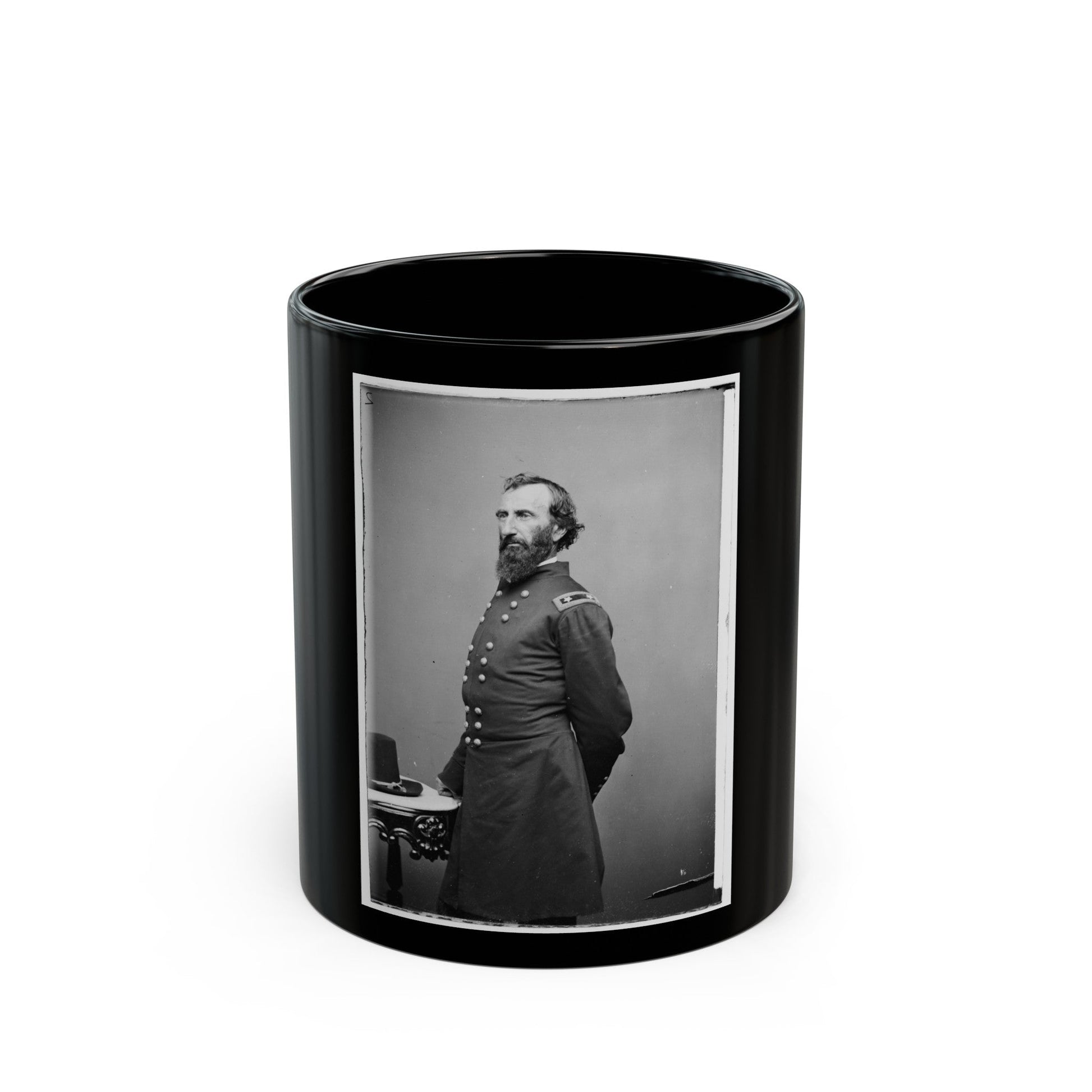 Portrait Of Maj. Gen. John A. Mcclernand, Officer Of The Federal Army (U.S. Civil War) Black Coffee Mug-11oz-The Sticker Space