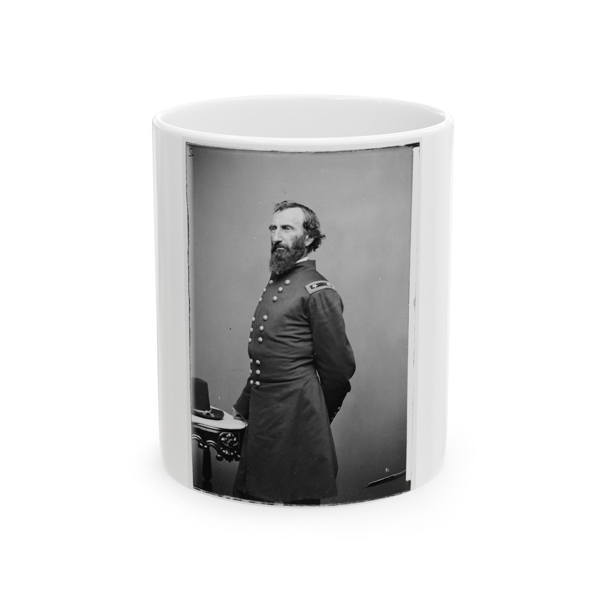 Portrait Of Maj. Gen. John A. Mcclernand, Officer Of The Federal Army (U.S. Civil War) White Coffee Mug-11oz-The Sticker Space