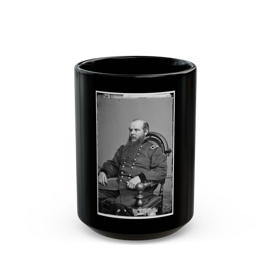 Portrait Of Maj. Gen. John M. Schofield, Officer Of The Federal Army (U.S. Civil War) Black Coffee Mug-15oz-The Sticker Space