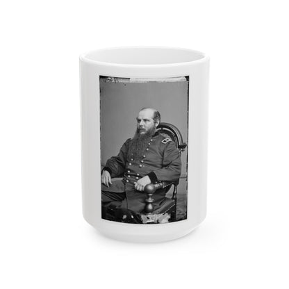 Portrait Of Maj. Gen. John M. Schofield, Officer Of The Federal Army (U.S. Civil War) White Coffee Mug-15oz-The Sticker Space