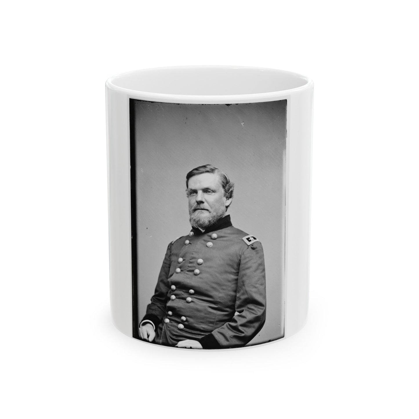 Portrait Of Maj. Gen. John Newton, Officer Of The Federal Army (U.S. Civil War) White Coffee Mug-11oz-The Sticker Space