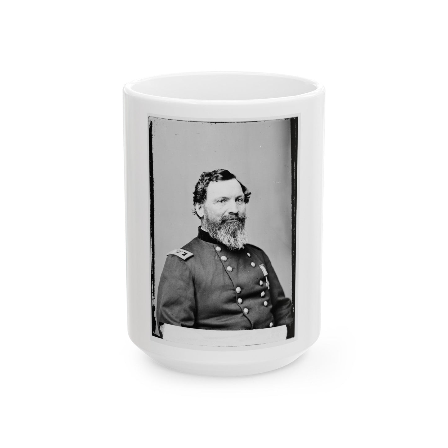 Portrait Of Maj. Gen. John Sedgwick, Officer Of The Federal Army (U.S. Civil War) White Coffee Mug-15oz-The Sticker Space