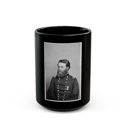 Portrait Of Maj. Gen. Joseph A. Mower, Officer Of The Federal Army (U.S. Civil War) Black Coffee Mug-15oz-The Sticker Space