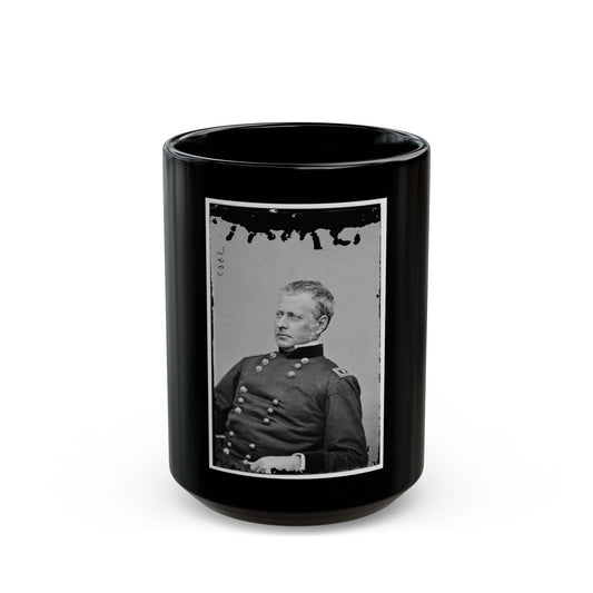 Portrait Of Maj. Gen. Joseph Hooker, Officer Of The Federal Army (U.S. Civil War) Black Coffee Mug-15oz-The Sticker Space