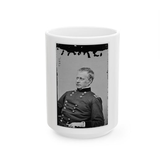 Portrait Of Maj. Gen. Joseph Hooker, Officer Of The Federal Army (U.S. Civil War) White Coffee Mug-15oz-The Sticker Space