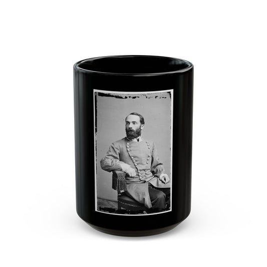 Portrait Of Maj. Gen. Joseph Wheeler, Officer Of The Confederate Army (U.S. Civil War) Black Coffee Mug-15oz-The Sticker Space