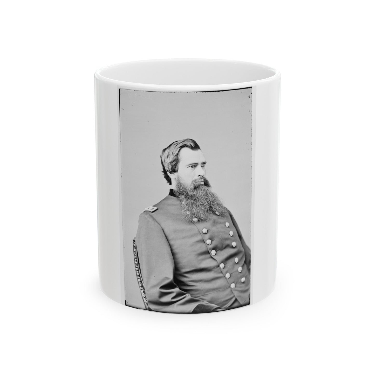 Portrait Of Maj. Gen. N. Martin Curtis, Officer Of The Federal Army (U.S. Civil War) White Coffee Mug-11oz-The Sticker Space