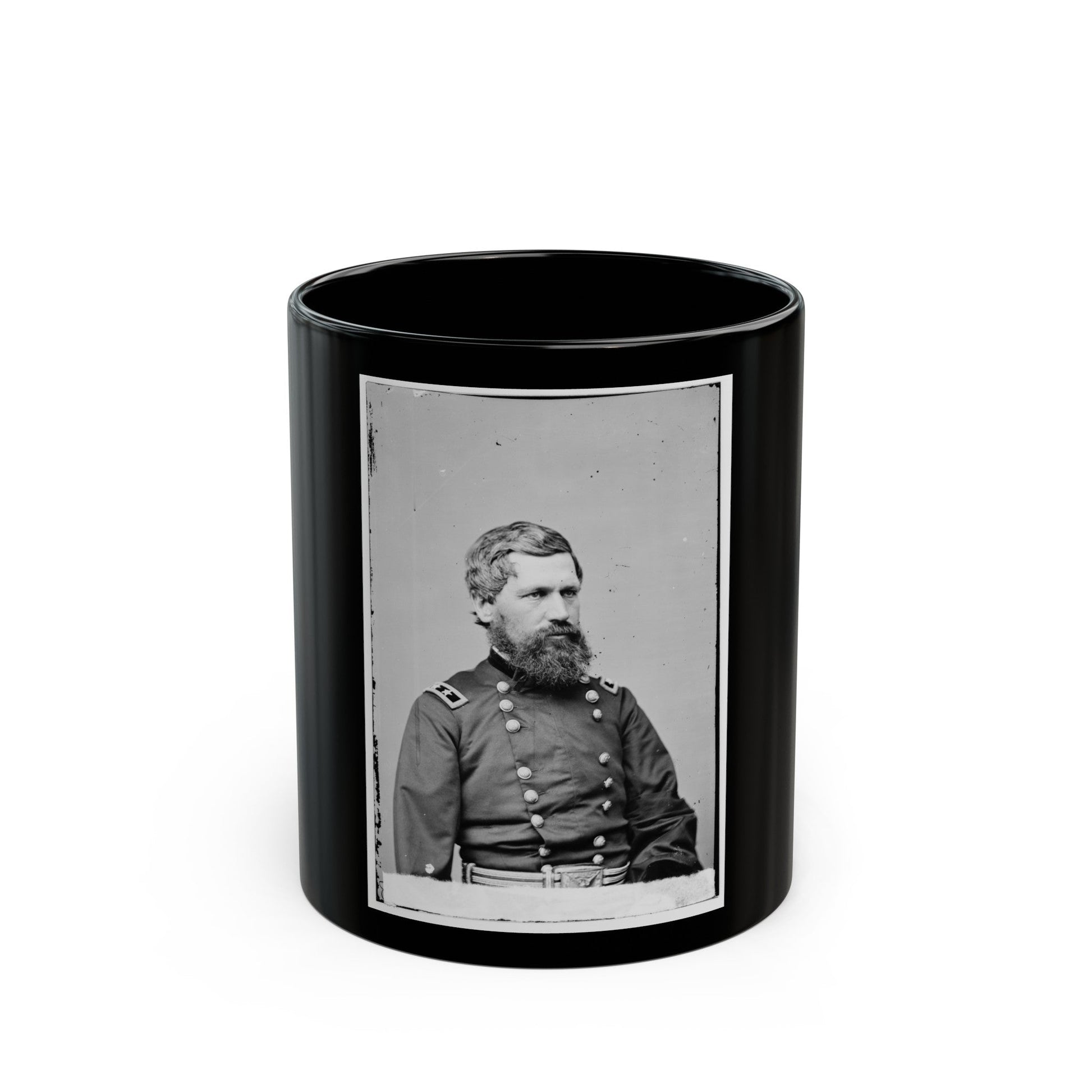 Portrait Of Maj. Gen. Oliver O. Howard, Officer Of The Federal Army (U.S. Civil War) Black Coffee Mug-11oz-The Sticker Space