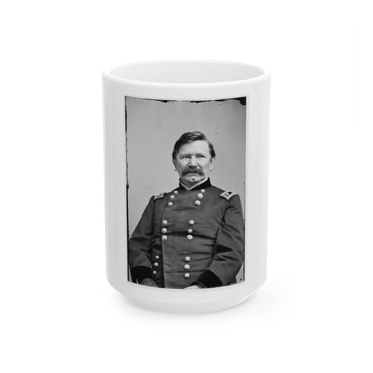 Portrait Of Maj. Gen. Robert C. Schenck, Officer Of The Federal Army (U.S. Civil War) White Coffee Mug-15oz-The Sticker Space