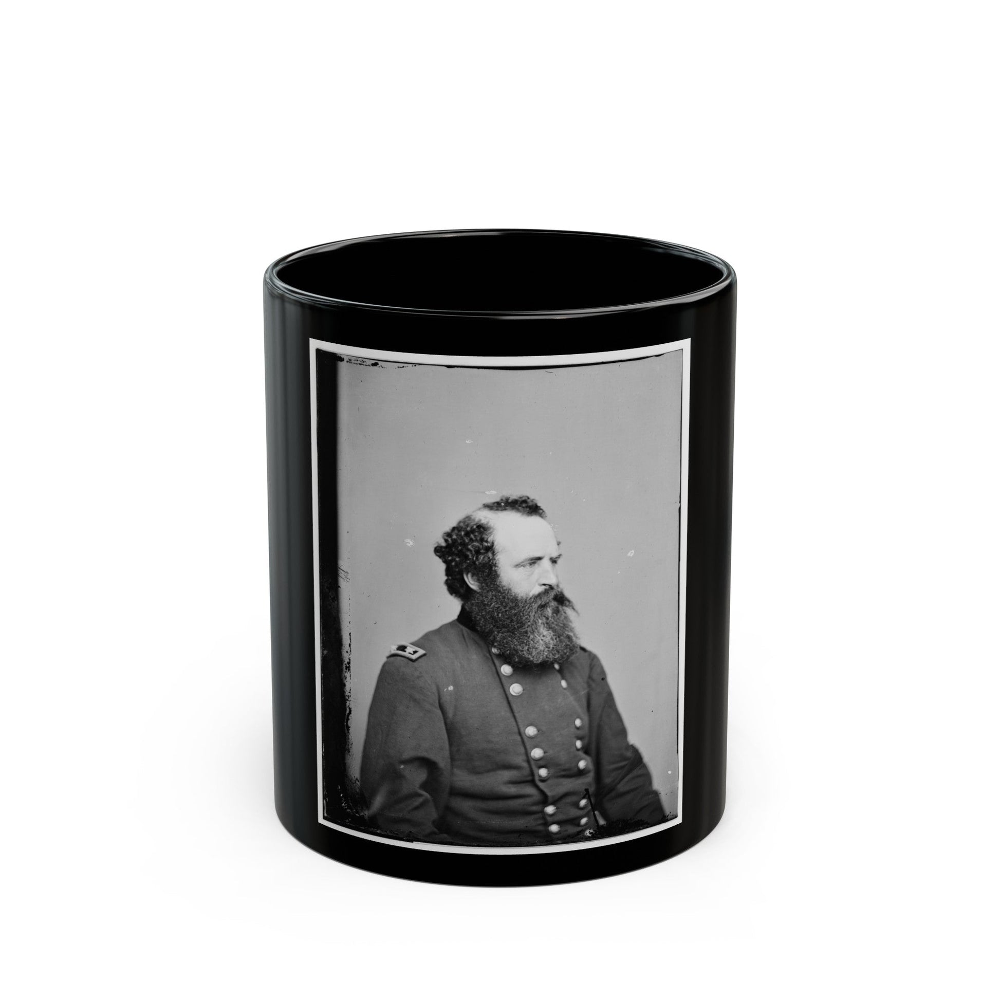 Portrait Of Maj. Gen. Romeyn B. Ayres, Officer Of The Federal Army (U.S. Civil War) Black Coffee Mug-11oz-The Sticker Space