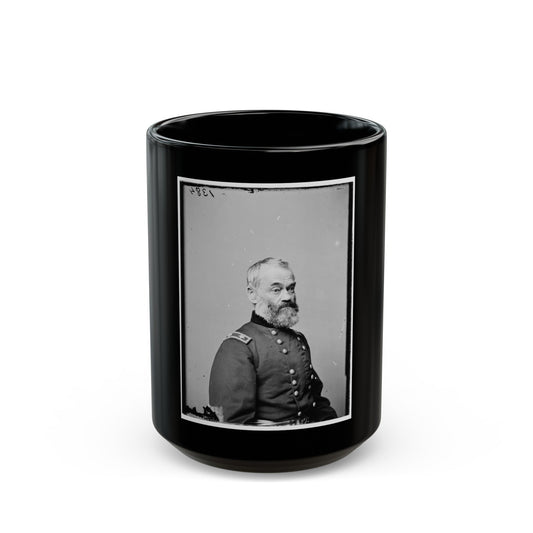 Portrait Of Maj. Gen. Samuel P. Heintzelman, Officer Of The Federal Army (U.S. Civil War) Black Coffee Mug-15oz-The Sticker Space