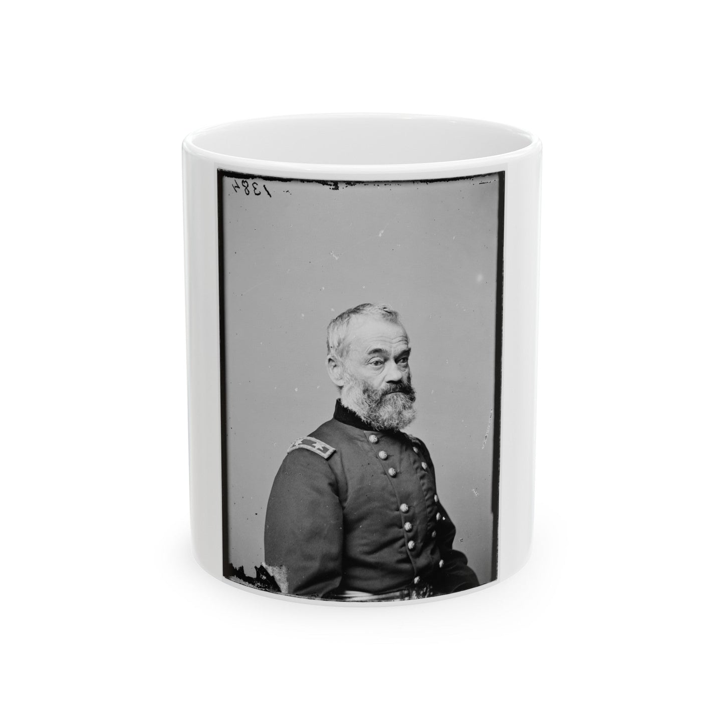 Portrait Of Maj. Gen. Samuel P. Heintzelman, Officer Of The Federal Army (U.S. Civil War) White Coffee Mug-11oz-The Sticker Space