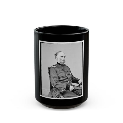 Portrait Of Maj. Gen. Samuel R. Curtis, Officer Of The Federal Army (U.S. Civil War) Black Coffee Mug-15oz-The Sticker Space