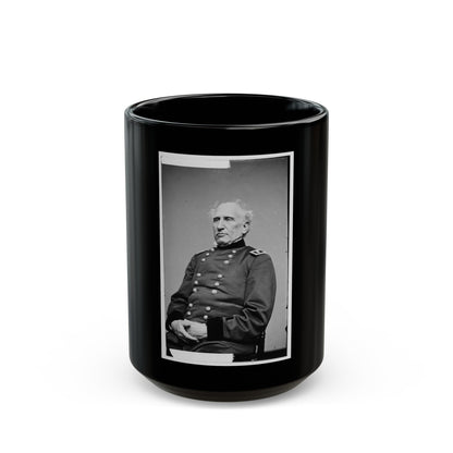 Portrait Of Maj. Gen. Silas Casey, Officer Of The Federal Army (U.S. Civil War) Black Coffee Mug-15oz-The Sticker Space