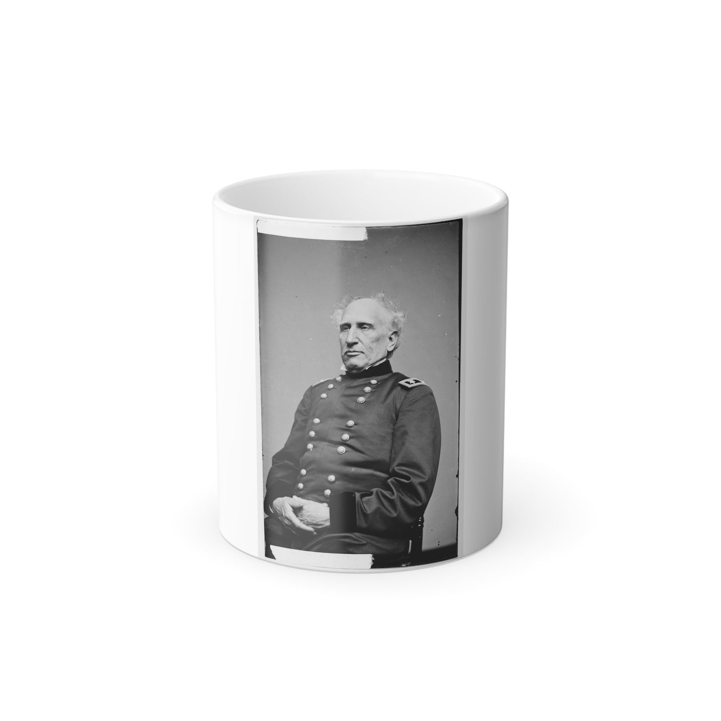 Portrait of Maj. Gen. Silas Casey, Officer of the Federal Army (U.S. Civil War) Color Morphing Mug 11oz-11oz-The Sticker Space