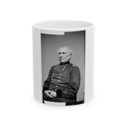 Portrait Of Maj. Gen. Silas Casey, Officer Of The Federal Army (U.S. Civil War) White Coffee Mug-11oz-The Sticker Space