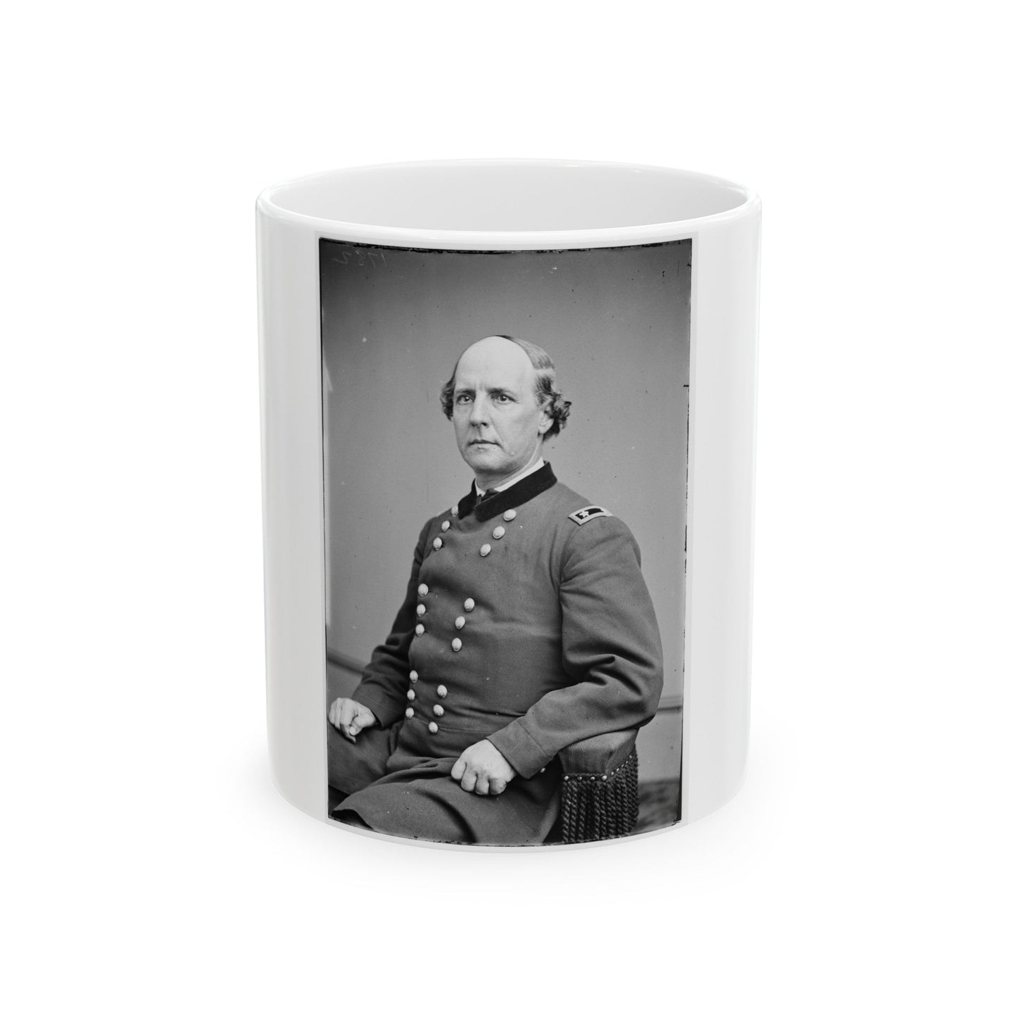 Portrait Of Maj. Gen. Stephen A. Hurlbut, Officer Of The Federal Army (U.S. Civil War) White Coffee Mug-11oz-The Sticker Space