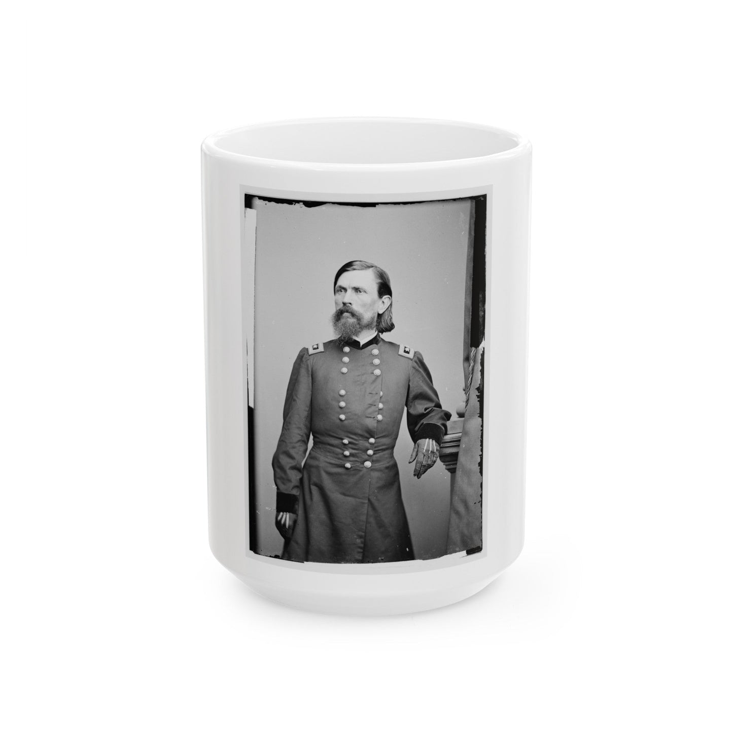 Portrait Of Maj. Gen. Thomas L. Crittenden, Officer Of The Federal Army (U.S. Civil War) White Coffee Mug-15oz-The Sticker Space