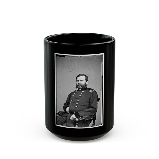 Portrait Of Maj. Gen. William B. Franklin, Officer Of The Federal Army (U.S. Civil War) Black Coffee Mug-15oz-The Sticker Space