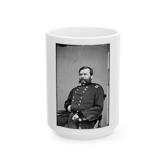 Portrait Of Maj. Gen. William B. Franklin, Officer Of The Federal Army (U.S. Civil War) White Coffee Mug-15oz-The Sticker Space