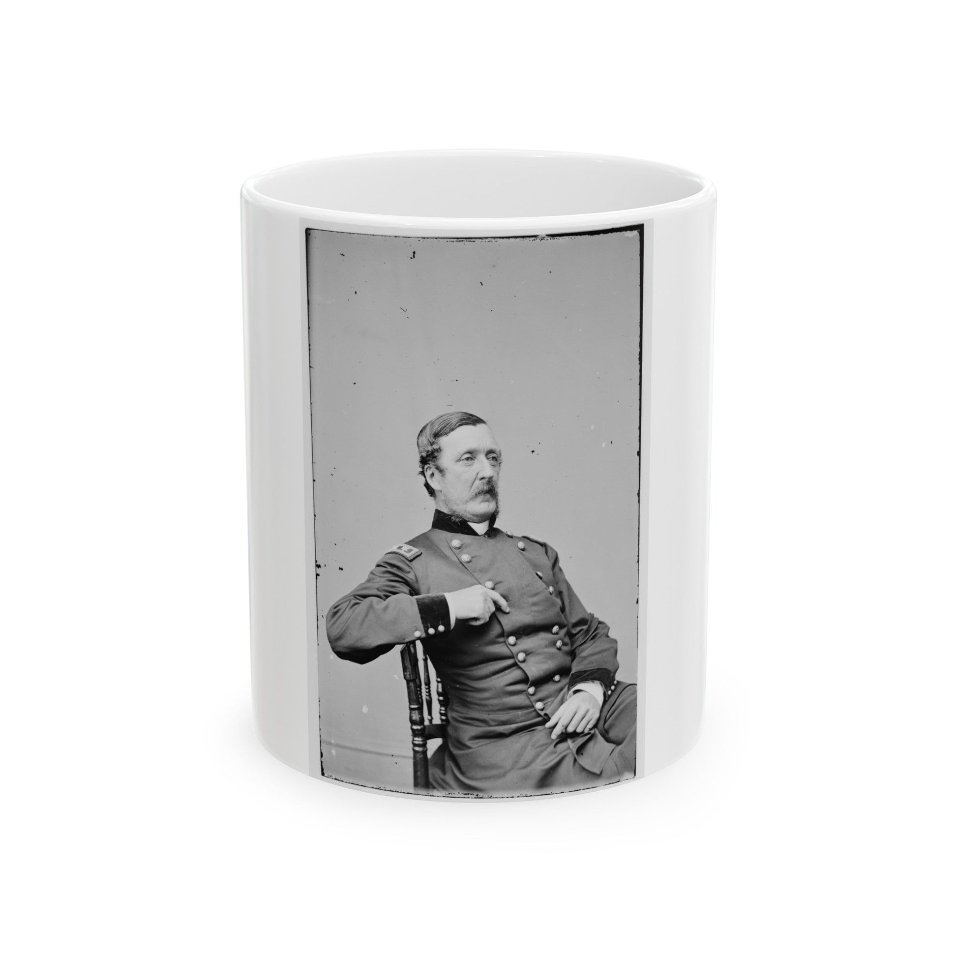 Portrait Of Maj. Gen. William F. Barry, Officer Of The Federal Army (U.S. Civil War) White Coffee Mug-11oz-The Sticker Space