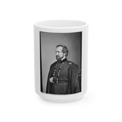 Portrait Of Maj. Gen. William S. Rosecrans, Officer Of The Federal Army (U.S. Civil War) White Coffee Mug-15oz-The Sticker Space