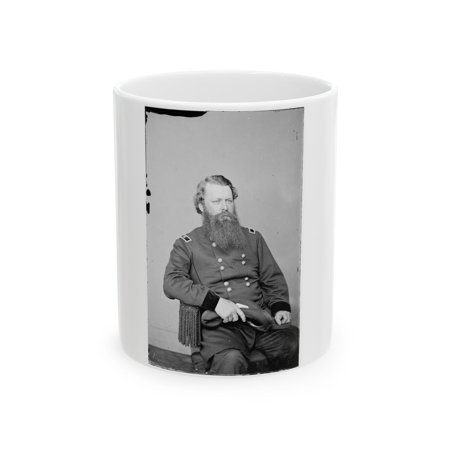 Portrait Of Maj. Gen. William W. Belknap, Officer Of The Federal Army (U.S. Civil War) White Coffee Mug-11oz-The Sticker Space