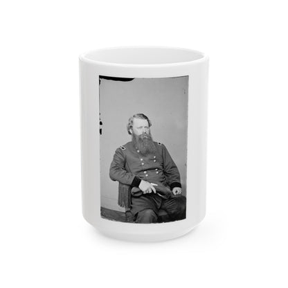 Portrait Of Maj. Gen. William W. Belknap, Officer Of The Federal Army (U.S. Civil War) White Coffee Mug-15oz-The Sticker Space
