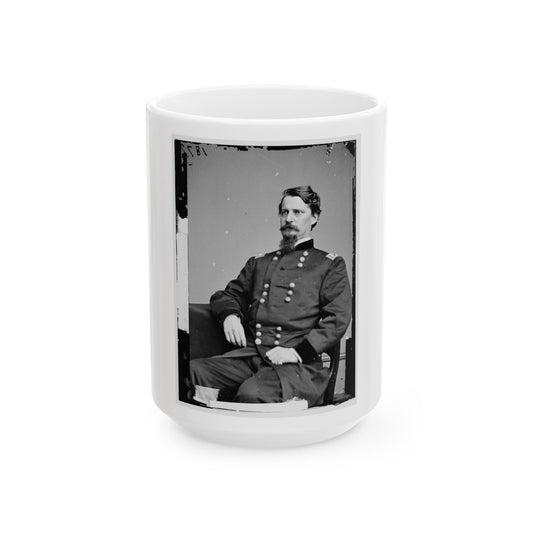 Portrait Of Maj. Gen. Winfield S. Hancock, Officer Of The Federal Army (U.S. Civil War) White Coffee Mug-15oz-The Sticker Space