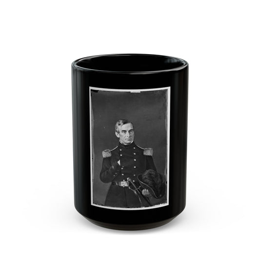 Portrait Of Maj. Robert Anderson (Brig. Gen. From May 15, 1861), Officer Of The Federal Army (U.S. Civil War) Black Coffee Mug-15oz-The Sticker Space