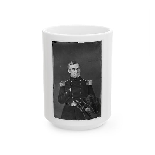 Portrait Of Maj. Robert Anderson (Brig. Gen. From May 15, 1861), Officer Of The Federal Army (U.S. Civil War) White Coffee Mug-15oz-The Sticker Space