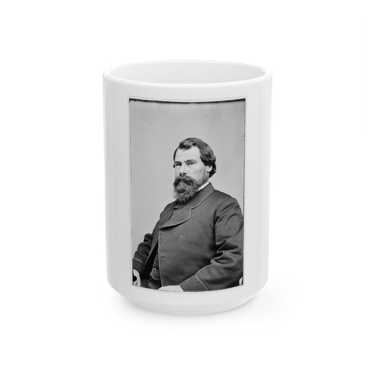 Portrait Of Postmaster-General John H. Regan, Officer Of The Confederate States Government (U.S. Civil War) White Coffee Mug-15oz-The Sticker Space