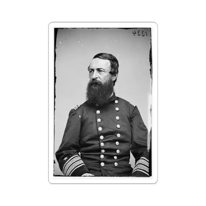 Portrait of Rear Adm. David D. Porter, Officer of the Federal Navy (U.S. Civil War) STICKER Vinyl Kiss-Cut Decal 2 Inch White - The Sticker Space
