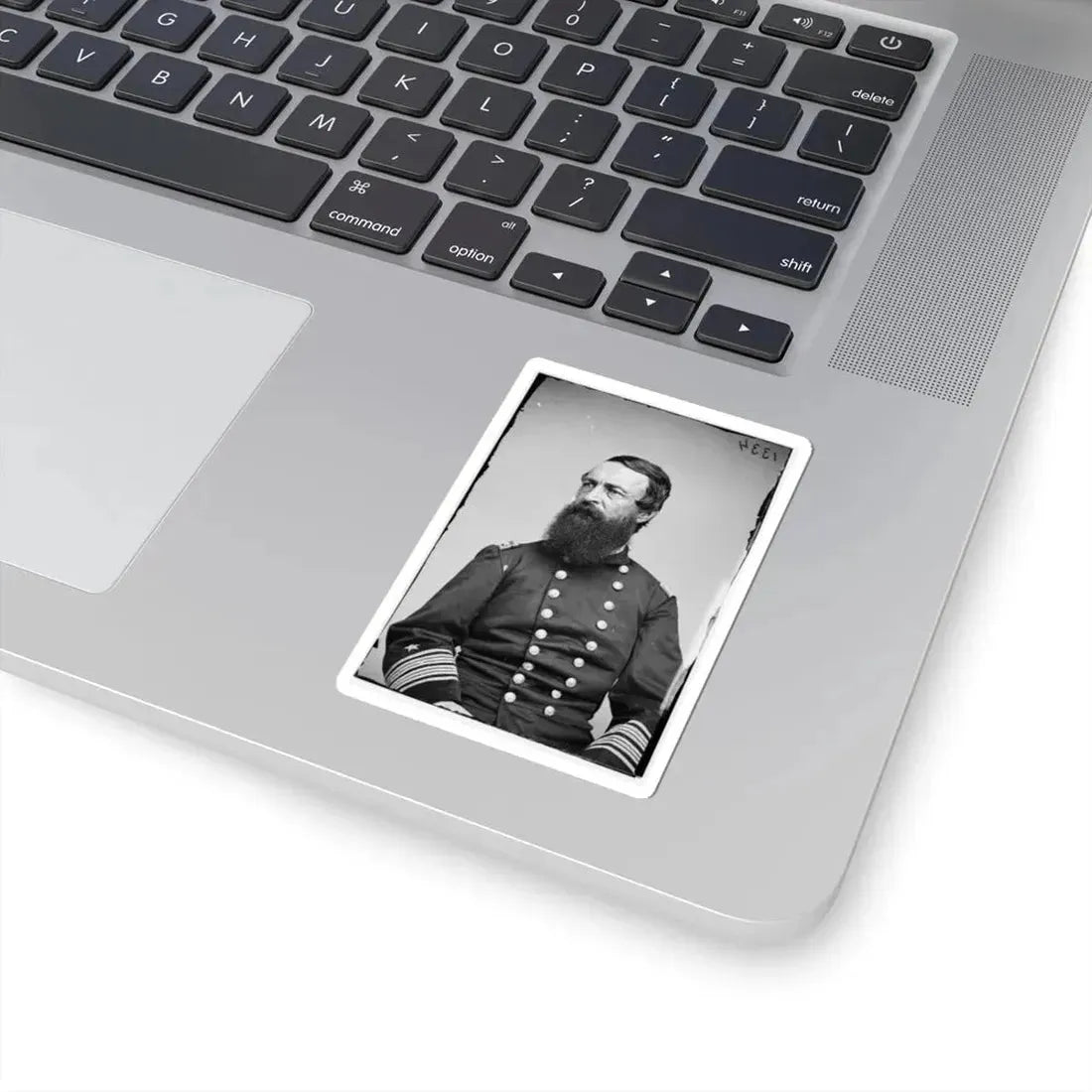 Portrait of Rear Adm. David D. Porter, Officer of the Federal Navy (U.S. Civil War) STICKER Vinyl Kiss-Cut Decal - The Sticker Space