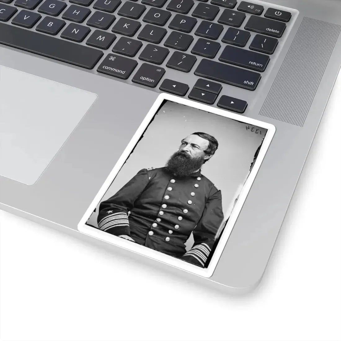 Portrait of Rear Adm. David D. Porter, Officer of the Federal Navy (U.S. Civil War) STICKER Vinyl Kiss-Cut Decal - The Sticker Space