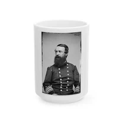 Portrait Of Rear Adm. David D. Porter, Officer Of The Federal Navy (U.S. Civil War) White Coffee Mug-15oz-The Sticker Space