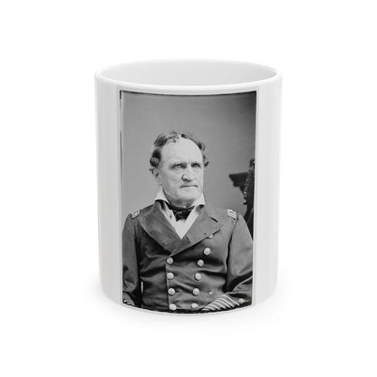 Portrait Of Rear Adm. Francis H. Gregory, Officer Of The Federal Navy (U.S. Civil War) White Coffee Mug-11oz-The Sticker Space