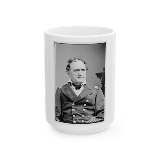 Portrait Of Rear Adm. Francis H. Gregory, Officer Of The Federal Navy (U.S. Civil War) White Coffee Mug-15oz-The Sticker Space