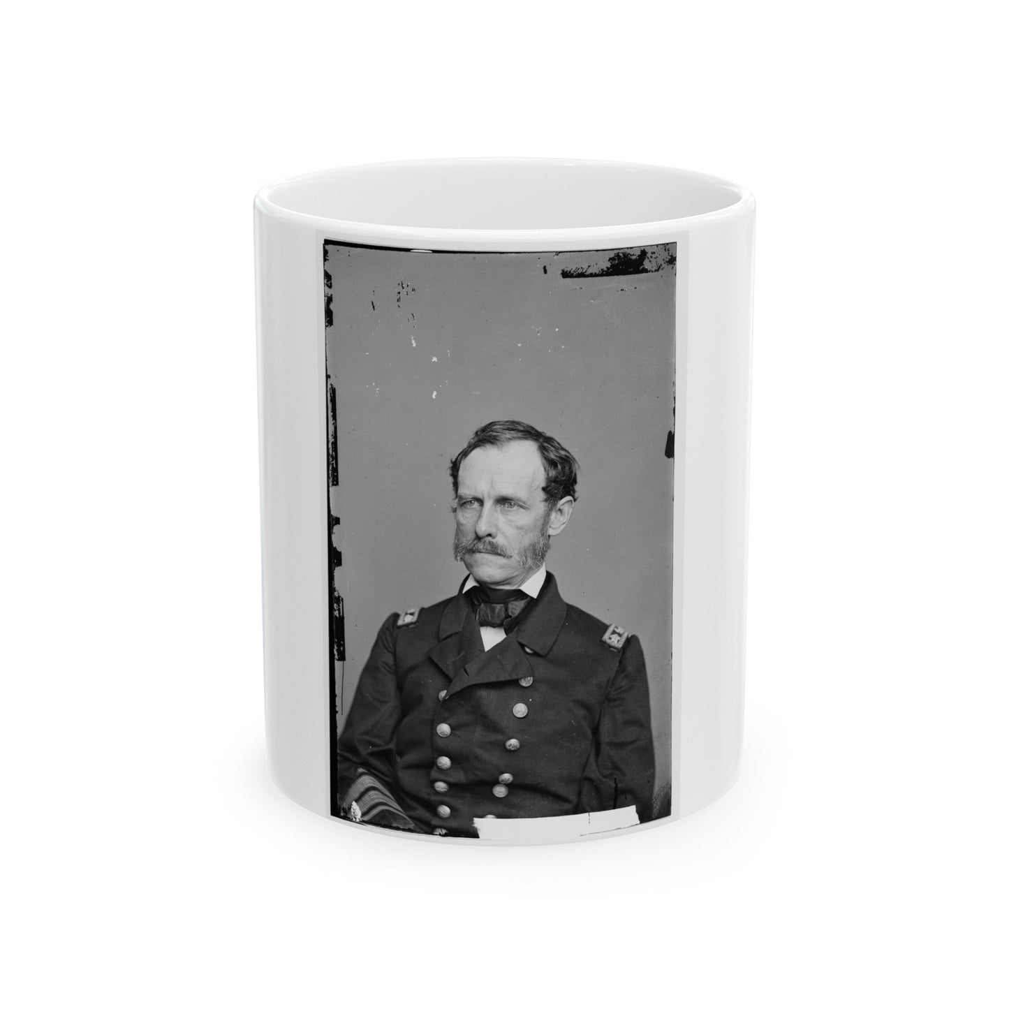 Portrait Of Rear Adm. John A. Dahlgren, Officer Of The Federal Navy (U.S. Civil War) White Coffee Mug-11oz-The Sticker Space